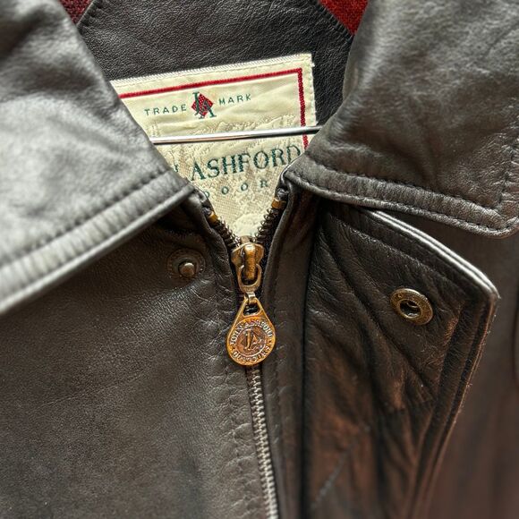 John Ashford 90s VTG Soft Black Leather Jacket, Lived-In, Relaxed Fit Men's L - Picture 7 of 15